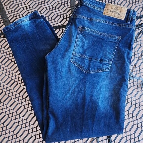 Akademiks Jeanius Distressed Sz. 36x32 Blue Jeans - Picture 9 of 13